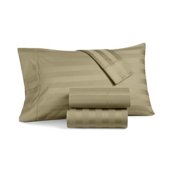 CLOSEOUT! 1.5" Stripe 550 Thread Count 100% Cotton Pillowcase Pair, Standard, Created for Macy's