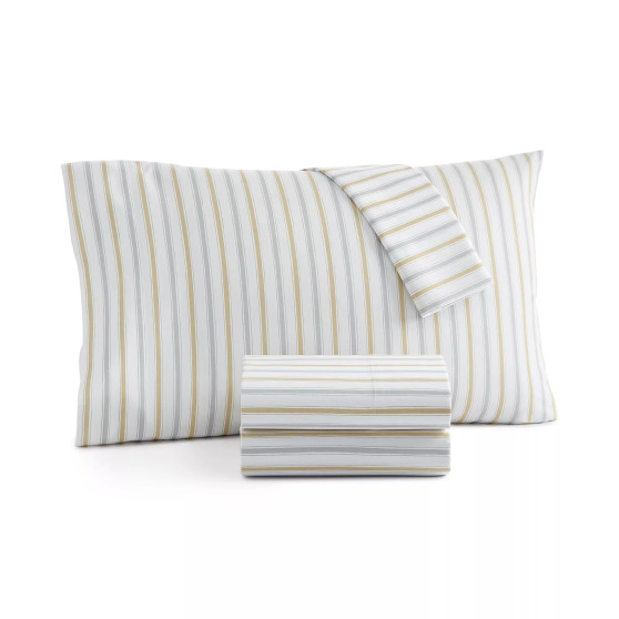 Easy Care Printed Microfiber 3-Pc. Sheet Set, Twin, Created for Macy's