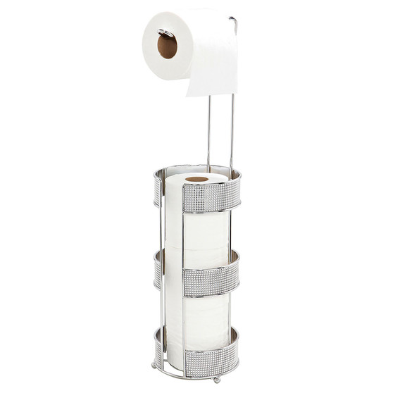 Toilet Paper Holder and Dispenser in Pave Diamond Design