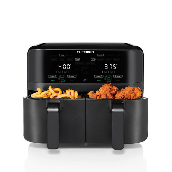 9 Quart Air Fryer Square Digital with Double Baskets
