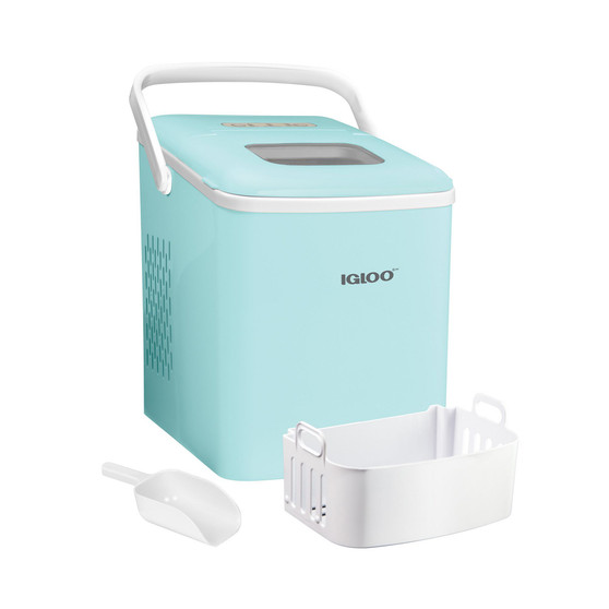 26 Pound Automatic Self-Cleaning Portable Countertop Ice Maker Machine with Handle Igliceb26Hnaq