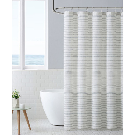 Tommy Bahama Tidal Stripe Dobby Shower Curtain, 72" X 72"