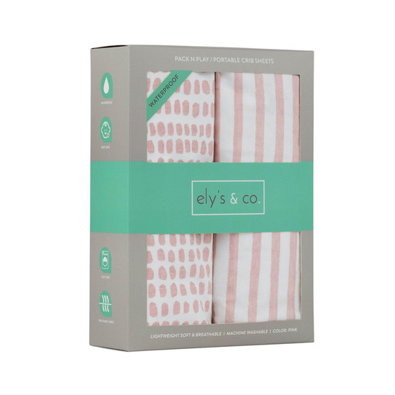 Waterproof Pack N Play Portable Crib Sheet ( Pack of 2 )