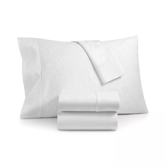 Bergen House Floral Vine 100% Certified Egyptian Cotton 1000 Thread Count 4 Pc. Sheet Set, Full