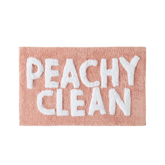 Peachy Clean Cotton Bath Rug, 20" x 32"