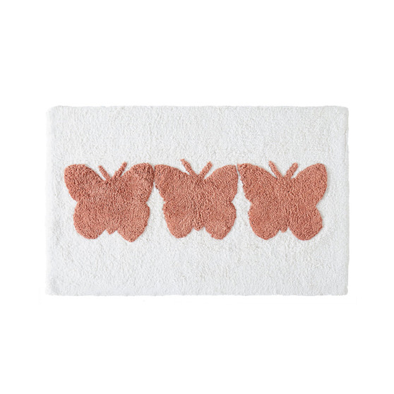 Butterfly Trio Cotton Bath Rug, 20" x 32"