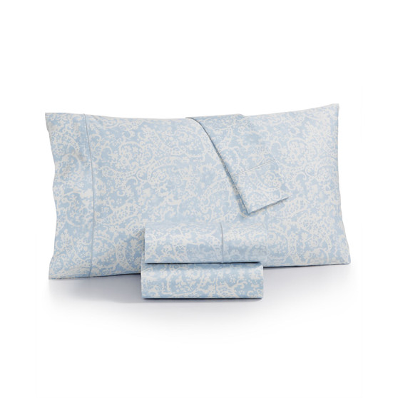 CLOSEOUT! Sleep Luxe Printed 800 Thread Count Cotton Pillowcase Pair, Standard, Created for Macy's