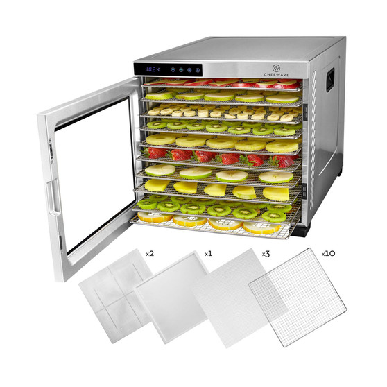 Secco Pro Food Dehydrator with 10 Drying Racks