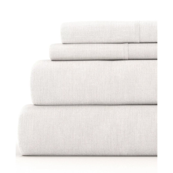 Collection Linen Rayon From Bamboo Blend Deep Pocket 300 Thread Count 3 Piece Sheet Set, Twin