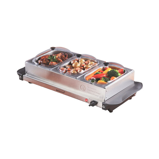 3 Pan Buffet Server Warming Tray