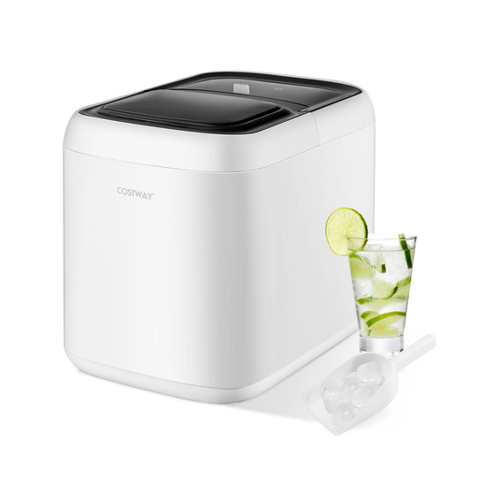 Portable Countertop Ice Maker Machine 35Lbs/24H Self-Clean w/ Ice Basket & Scoop