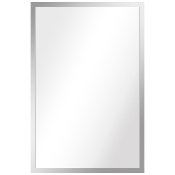 Contempo Polished Stainless Steel Rectangular Wall Mirror, 24" x 36"