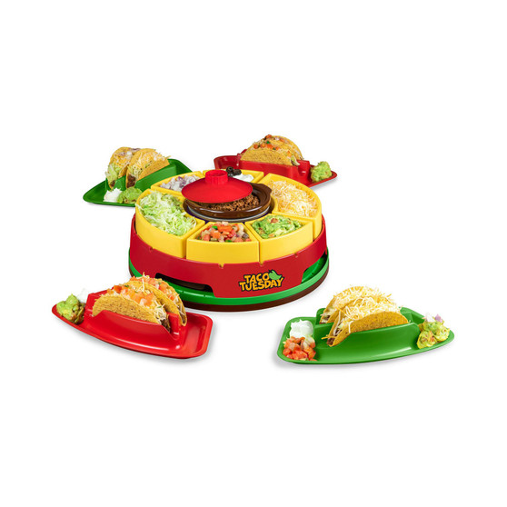 Taco Tuesday TTLSTB10 Lazy Susan Taco Bar