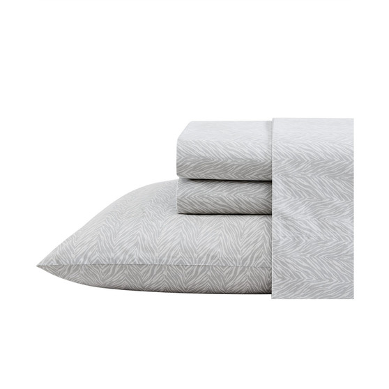 CLOSEOUT! Urban Zebra Cotton Percale 4 Pc Sheet Set, Queen