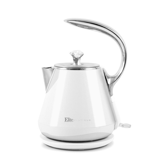 1.2L Cool-Touch Stainless Steel Electric Kettle, White