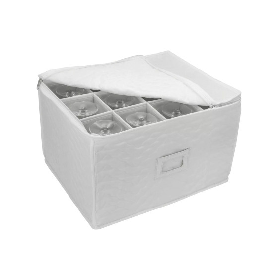 Stemware Deluxe Quilted Microfiber Storage Chest
