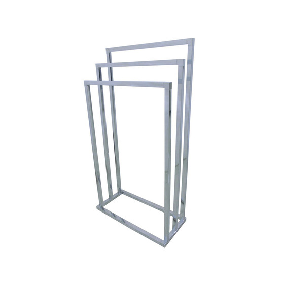 3-Tier Pedestal Towel Rack in Polished Chrome