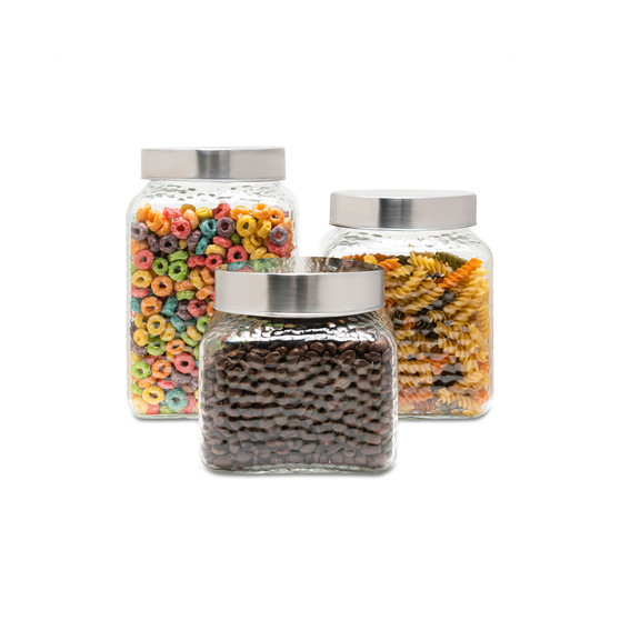 Square Canister Set, 3 Piece
