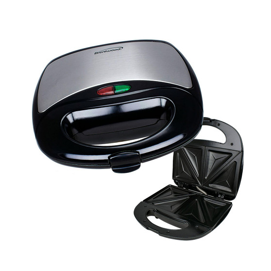 Brentwood Non Stick Dual Sandwich Maker in Black and Silver