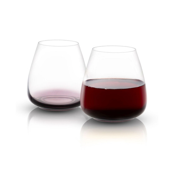 Black Swan Stemless Red Wine Glasses Set of 4