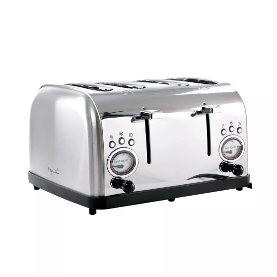 4 Slice Wide Slot Toaster with Variable Browning