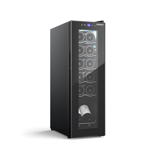 12 Bottle Compressor Wine Cooler Refrigerator Large