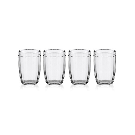 Beaded 12-oz Highballs 4-Piece Set