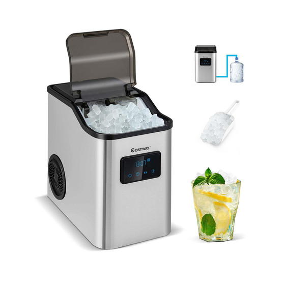 Countertop Nugget Ice Maker 60lbs/Day with 2 Ways Water Refill & Self-Cleaning