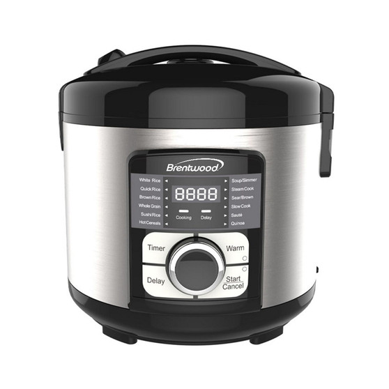 Brentwood Select 12 Function Stainless Steel Multi-Cooker in Black