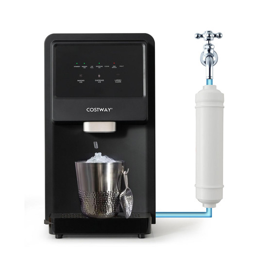 Self Dispensing Countertop Nugget Ice Maker 55lbs/Day Self-Cleaning with Filter