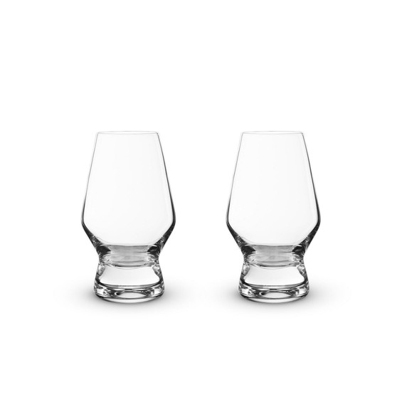 Footed Crystal Scotch Glasses, Set of 2, 8 Oz