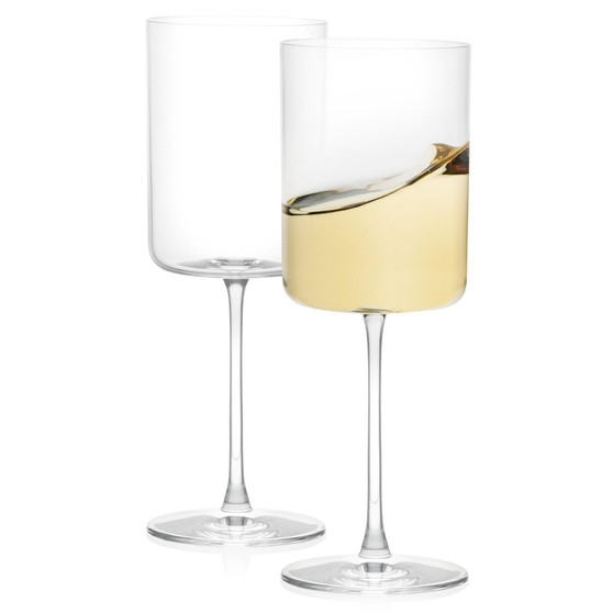 Claire White Wine Glasses, Set of 2