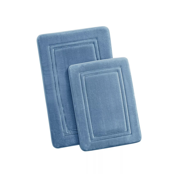Antimicrobial Memory Foam Bath Rug, Set of 2