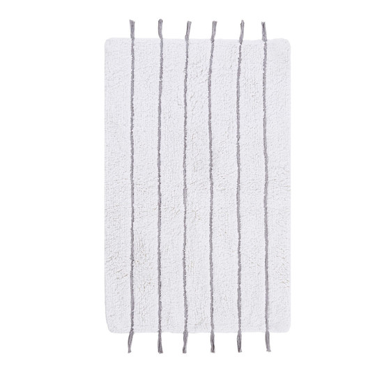 Arbor 20x32" Stripe Tassel Cotton Tufted Rug