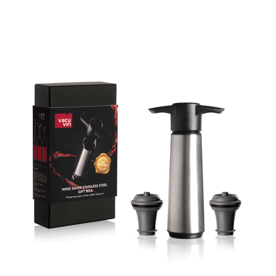 Stainless Steel Wine Saver Pump with 2 Stoppers
