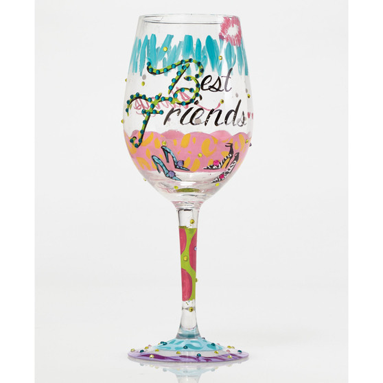 Lolita Best Friends Always Wine Glass