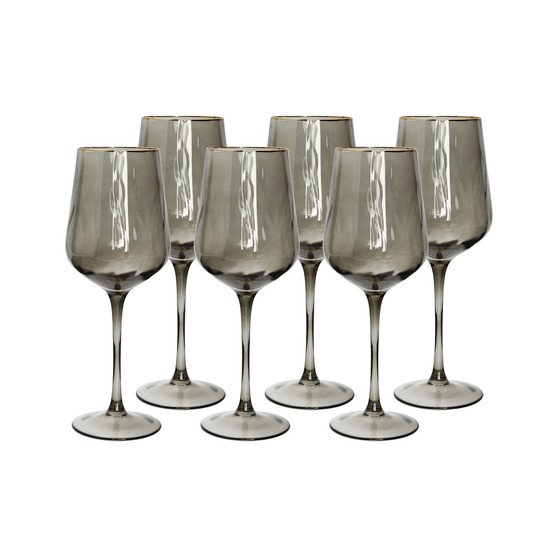 Gray Water Glasses, Set of 6