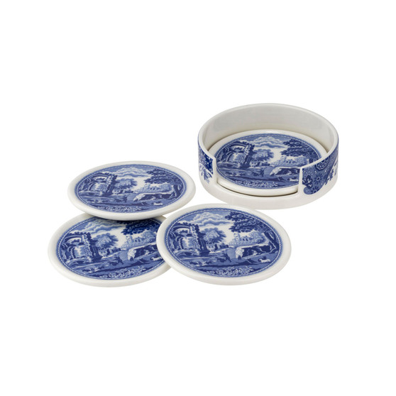 Blue Italian 5 PC Ceramic Coaster Set