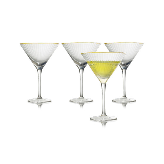 Rocher Martini Glasses, Set of 4, 9.5 Oz