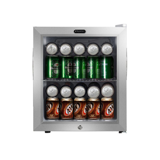 62 Can Capacity Stainless Steel Beverage Refrigerator with Lock