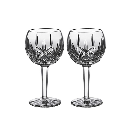 Lismore Balloon Wine Glasses 8 Oz, Set of 2