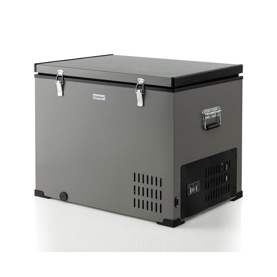 90 QT Car Refrigerator Portable Travel Freezer w/ Compressor DC 12/24V & AC