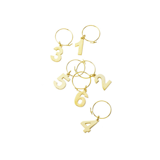 Plated Wine Charms, Set of 6