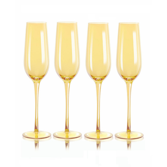 Carnival Champagne Flute 9 oz Glasses, Set of 4