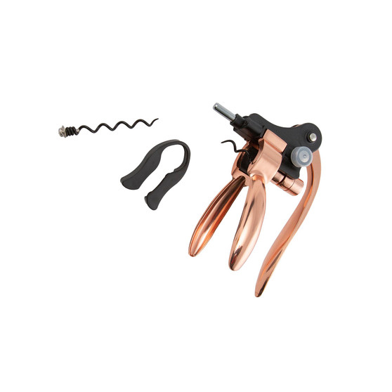 Copper Wine Opener with Black Leather Case