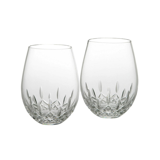 Lismore Essence Stemless Red Wine Glasses 12 Oz, Set of 2
