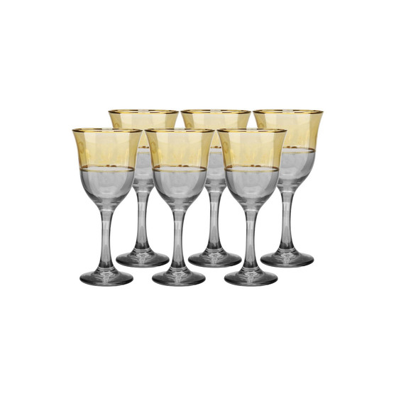 Gold Water Glasses, Set of 6
