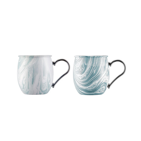 Blue Marble Moscow Mule Mug - Set of 2