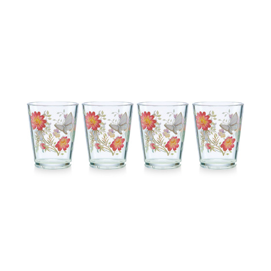 Butterfly Meadow Collection 4-Pc. Acrylic Double Old-Fashioned Drinkware Set