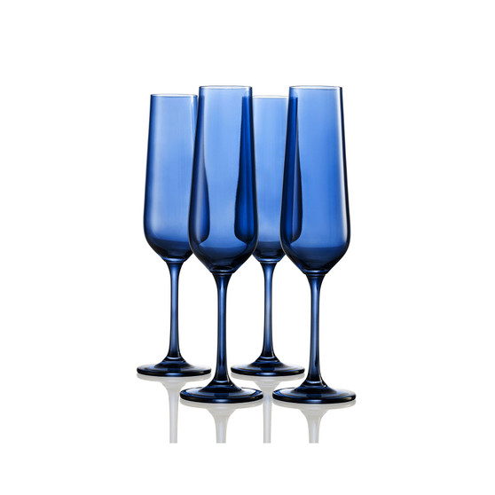 Sheer Champagne Flutes, Set of 4